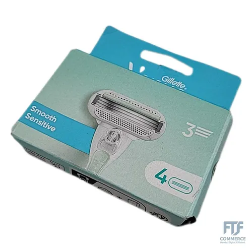 Gillette Venus Smooth Sensitive Rasierklingen Damen, 4 Ersatzklingen für Damenra