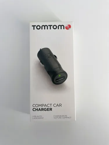 TomTom USB-Zigarettenanzünder-Adapter, 12-24V - Fahrzeug Navigation Zubehör, ideal für TomTom Navigationsgeräte und andere USB-Geräte, inklusive 1,5 m Micro-USB Ladekabel, für PKW und LKW geeignet.
