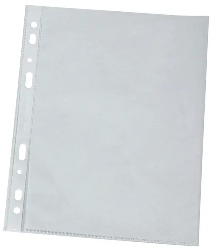 Prospekthüllen mit Lochrandverstärkung - oben offen, glasklar, 0,08 mm, A4, 100