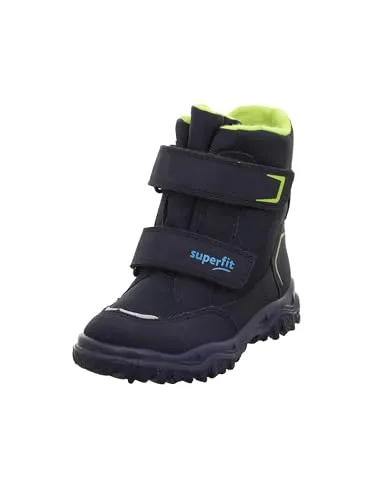 Superfit Jungen Stiefel Husky 2, blau - Wasserdichter Winterstiefel für Kinder mit warmem Futter und einfachem Klettverschluss, ideal für Kindergarten und Schlittenfahren.