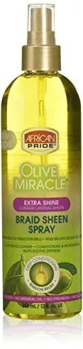 African Pride Olive Miracle Extra Shine Braid Spray 355ml