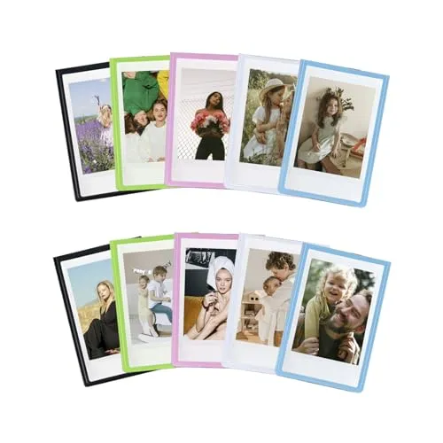 Aisnyho 10 Stück Kleiner magnetischer Bilderrahmen, personalisierbar Mini-Magnet-Bilderrahmen,für Fujifilm Instax Mini 12, 11, 99, 90, 40, 41, 9, 8, 7, EVO, Liplay Filme