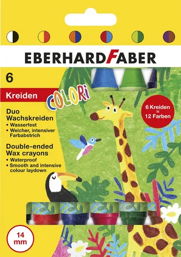 EBERHARD FABER Doppel-Wachsmalkreide Duo COLORI 6er Etui
