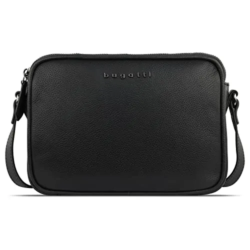 bugatti Umhängetasche Bella aus Leder - Modische Umhängetasche aus Leder mit durchdachter Innenausstattung für bessere Organisation. Der verstellbare Umhängeriemen sorgt für Komfort, ideal für unterwegs oder beim Shopping.