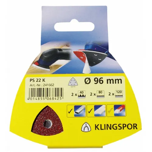Klingspor PS 22 K Schleifscheibe kletthaftend 96 mm Korn 80