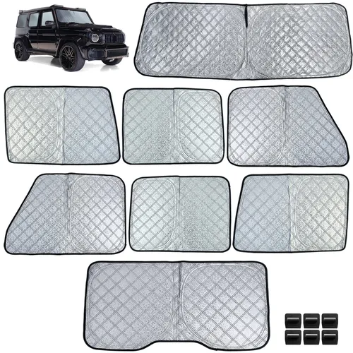 Sonnenschutz Verdunklung 8-teilig für Mercedes G Klasse W463 2018-2024 - Hochwertiger Sonnenschutz für optimalen Blendschutz im Fahrzeug. Passgenau für die Mercedes G Klasse W463, sorgt er für angenehmes Fahren und schützt die Innenausstattung.