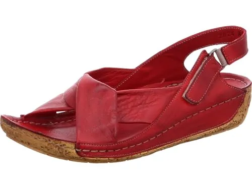 Gemini Damen Sandale rot – Bequeme Freizeit-Sandale von Gemini