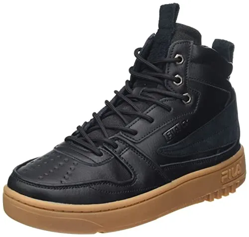 FILA Herren FXVENTUNO O mid Sneakers - Schwarz, 42 EU - Herren-Sneaker mit modernem Basketball-Design, ikonischer FILA Flag und gummierter Sohle für optimalen Halt und Langlebigkeit.