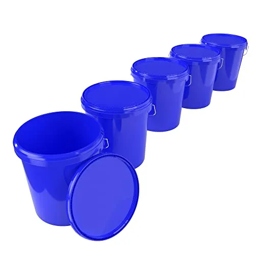 FixedByU Putzeimer mit Deckel 16 Liter in blau von FixedByU