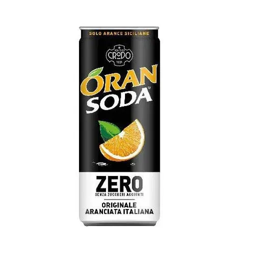 Oran Soda Zero kohlensäurehaltiges Getränk in der 330ml-Dose - Fondi Di Crodo