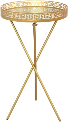 Mid.you Beistelltisch Gold, rund, X-Form