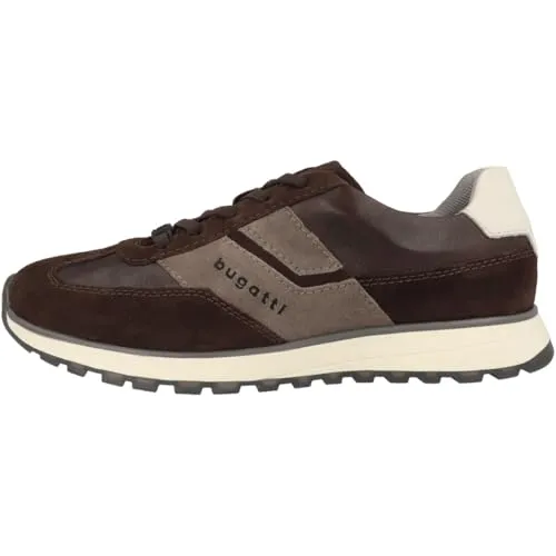 bugatti Sneaker braun 43 – Stilvolle Freizeit-Schuhe - Bequeme Sneaker in Größe 43, aus hochwertigem Leder mit Gummi-Laufsohle. Ideal für den casual Look, perfekt für jeden Tag.