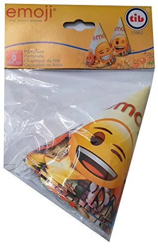 Happy People 15963 - Emoji Partyhüte, 6 Stück