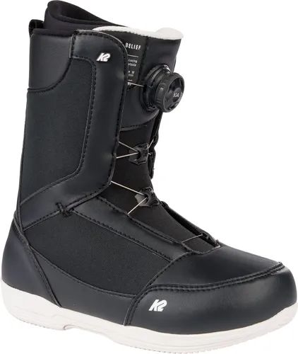 K2 BELIEF Boot 2025 black - 39,5 - Snowboard Boots für ganztägigen Komfort mit thermoformbarem Innenschuh und Boa Fit System für individuelle Anpassung.