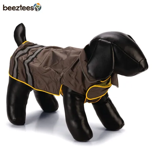 Beeztees Hundemantel SEJA - grau/gelb - Kleidung & Schuhe, mit herausnehmbarem Innenfutter und reflektierenden Elementen für optimale Sichtbarkeit und Komfort bei jedem Wetter.