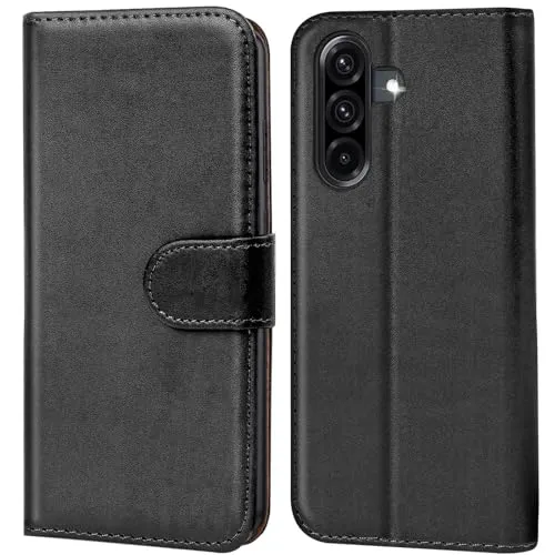 CoolGadget Handyhülle mit Kartenfach für Samsung Galaxy A36 5G Wallet Case, Brieftaschen Hülle aus Kunstleder mit Kartenfach, kompatibel mit Samsung Galaxy A36 5G (6,7 Zoll), Schwarz