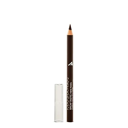 Manhattan Brow'Tastic Augenbrauenstift – Dunkelbrauner Eyebrow Pencil mit auffüllenden Fasern für dichter wirkende, definierte Augenbrauen – Farbe Dark 003 – 1 x 1,1g