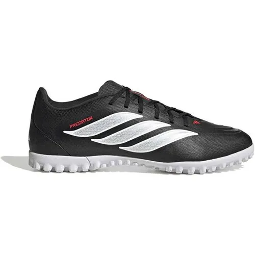 adidas Unisex Predator Club Turf Fußballschuhe 42 EU – Core Black/FTWR White/Lucid Red - Robuste Fußballschuhe für optimale Ballkontrolle auf Kunstrasen, ideal für Training und Freizeit.