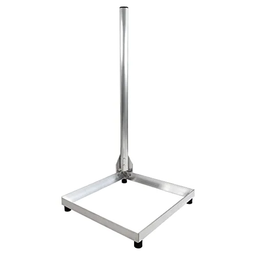 Premium X Balkonständer 50x50cm Aluminium mit 1m Mast - Halterungen für Satellitenschüsseln, ideal für Balkon oder Terrasse, korrosionsbeständig und einfach zu montieren für sicheren Halt Ihrer SAT-Anlage.