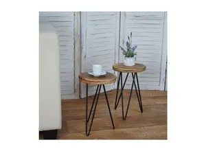 2er-Set Beistelltisch MCW-A80 in beige von MCW