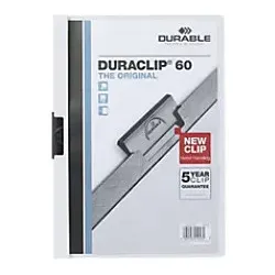 DURABLE Duraclip Klemmmappe 60 Blatt DIN A4 Weiß