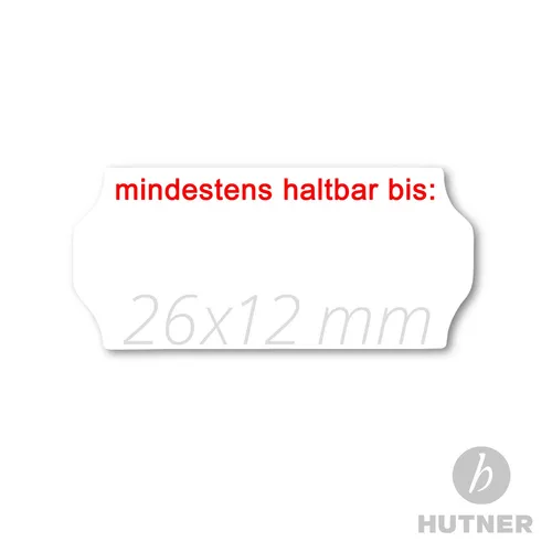 15.000 Preisetiketten Etiketten 26x12 mm weiss weiß MHD