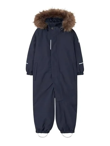 Name It Overall NMNSNOW10 SUIT SOLID FO NOOS blau 86 - Baby-Schneekleidung aus 100% Polyester, pflegeleicht und warm mit elastischem Bund und Kapuze – ideal für kalte Wintertage.
