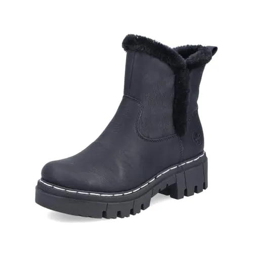 Rieker Damen Klassische Stiefeletten 74082 - Wanderschuhe, stilvolle und bequeme Stiefeletten mit Blockabsatz, ideal für den Übergang und vielseitig kombinierbar.