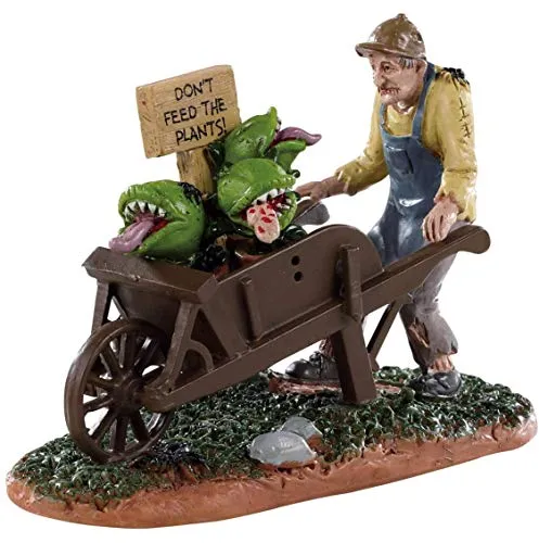 Lemax 92732 - Garden of Eaten Worker - Neu 2019 - Spooky Town - Gärtner & Fleischfressende Pflanzen - Halloween Figuren/Dekoration
