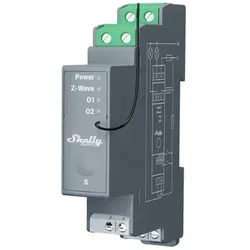 Qubino Wave Pro 2 - 2-Phasen Smart Switch für DIN-Schiene, unterstützt bis zu 25 A für professionelle Licht- und Geräteautomatisierung