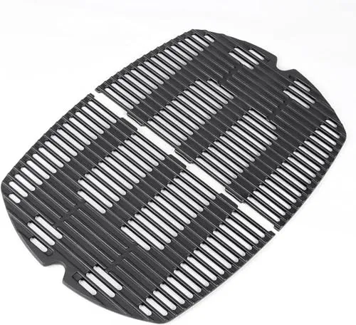 GFTIME 7646 45 x32cm Grillrost Gusseisen Grill Ersatzteile für Weber Q300, Q320, Q3000, Q3200, 586002, 57060001, 404341 Grill Modelle, Gussrost Ersatzteile Zubehör für Weber Q300, 2 Stück