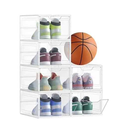 SONGMICS Schuhbox Schuh-Organizer (6 St) in weiß von SONGMICS