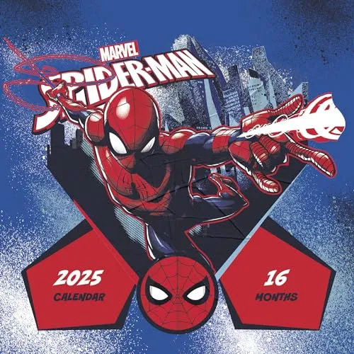 Spider-Man 2025 30X30 Broschürenkalender - 30x60 cm geöffnet, dynamische Illustrationen und hochwertiger Druck für Superhelden-Fans