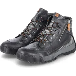 Krisbut Herren Schnürstiefeletten Dunkelgrau Glattleder – Größe 41 - Wanderschuhe mit verstärkten Kappen für Stabilität, rutschfester Sohle und gepolstertem Fußbett für höchsten Komfort bei kaltem Wetter.