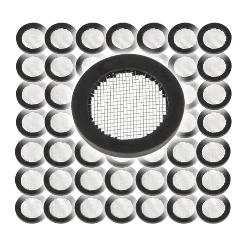 tecuro Gummi-Dichtung mit Schmutzfangsieb 3/4 Zoll für Überwurfmuttern Sanitär (50 Stück)