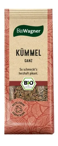 BioWagner - Bio Kümmel ganz | verfeinert Kohlgerichte und Eintöpfe | naturbelassene Bio-Zutaten | recyclebare Verpackung | 50 g
