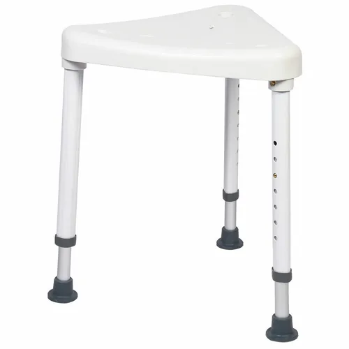 Mobilex Dreieckiger Duschhocker - Dusch- & Badehocker, dreieckige Form für optimalen Platz, leicht und belastbar bis 120 kg, ideal für sicheres Duschen.