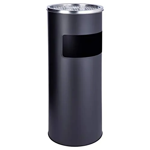 SVITA Standaschenbecher mit Mülleimer - Praktischer 2-in-1 Standaschenbecher und Mülleimer aus pulverbeschichtetem Stahl, ideal für den Außenbereich mit herausnehmbarem Inneneimer und 17 l Fassungsvermögen.