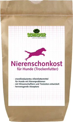 Schecker Nierenschonkost 6kg - Spezial Trockenfutter für Hunde mit Nierenproblemen - Hundefutter, entwickelt von Tierärzten; entlastet die Nieren und sorgt für optimale Verdauung durch spezielle Zutaten.