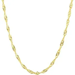 HOPLO Goldkette Singapurkette 45 cm - 333-8 Karat Gold, Made in Germany - Elegante Singapurkette aus 333-8 Karat Gold, 45 cm lang und 1,0 mm breit. Ideal für besondere Anlässe, mit hochwertiger Verarbeitung und anlaufgeschützter Oberfläche für strahlenden Glanz.