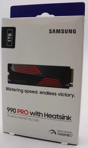 Samsung 990 PRO NVMe M.2 SSD 1 TB - Ultra-schnelle PCIe 4.0 SSD mit bis zu 7.450 MB/s, ideal für High-End-Gaming und 4K-Bearbeitung
