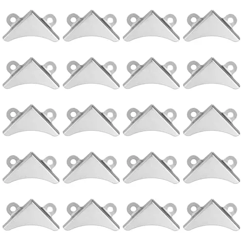TRKETK 20 Stück Spiegel-Eck-Halterungen Ersatz Metall Spiegelhalter Clips Spiegel Aufhängeset Spiegel-Eckbefestigung für Installation von Glasspiegeln und Hängendem Zubehör für Badezimmer