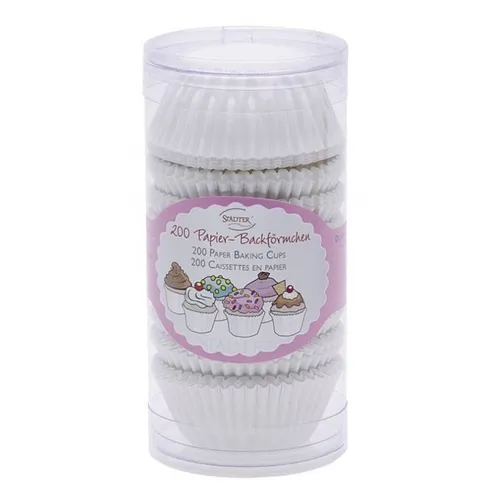 STÄDTER PAPIERBACKFÖRMCHEN MUFFINFÖRMCHEN MUFFIN FÖRMCHEN MINI WEIß 200 STCK NEU