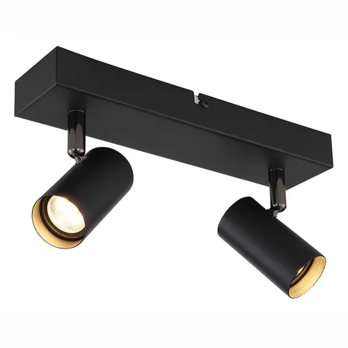 LED Deckenleuchte schwenkbar, 26 cm, schwarz metallisch - Moderne Deckenlampe mit schwenkbaren Leuchtköpfen für gezielte Lichtakzente. Ideal für kleine Räume, langlebig mit 20.000 Stunden Lebensdauer und warmweißem Licht (3000K). Perfekt für Wohnzimmer, Flur oder Arbeitszimmer.