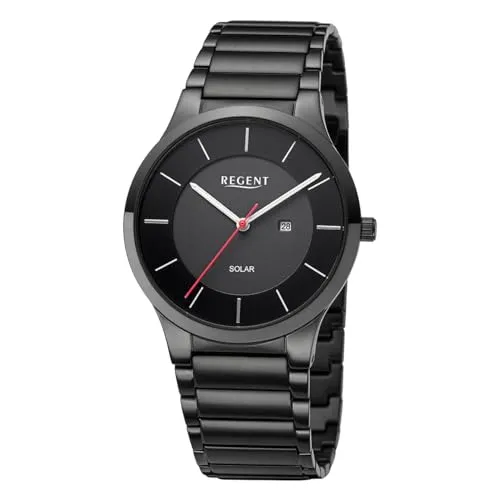 REGENT Herrenuhr Solar Schwarz 11150780 von Regent