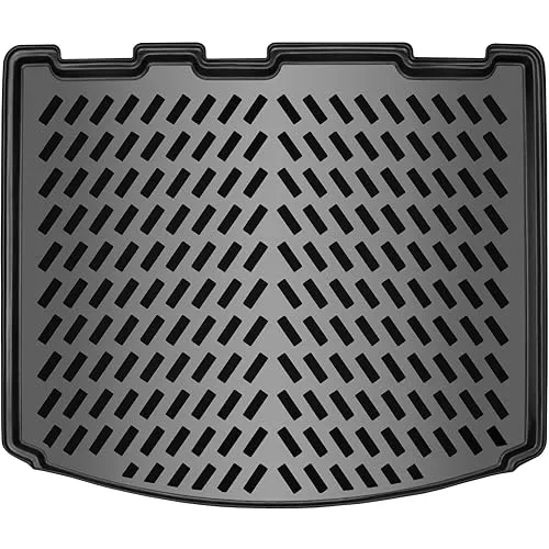 Design 3D Kofferraumwanne für Ford Kuga II 2012-2019 - Kofferraummatte mit hohem Rand für optimalen Schutz vor Schmutz und Wasser. Passgenaue Maßanfertigung, rutschhemmend und pflegeleicht – ideal für den Ford Kuga II.