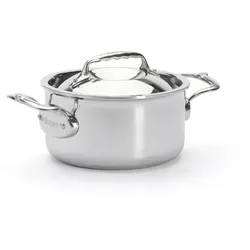 de Buyer Kochtopf AFFINITY 16cm mit Deckel - Silber - Hochwertiger 5-lagiger Edelstahl-Kochtopf, hergestellt in Frankreich, für gleichmäßige Wärmeverteilung und präzises Garen auf allen Herdarten, inklusive Induktion.