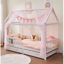 ALAVYA HOME® 4-TLG Hausbett Deko Set in pink von Alavya Home