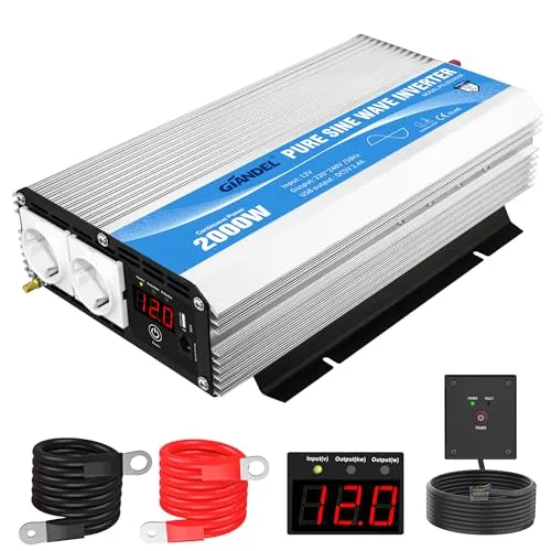 GIANDEL Wechselrichter 12V auf 230V Reiner Sinus 2000W Spannungswandler