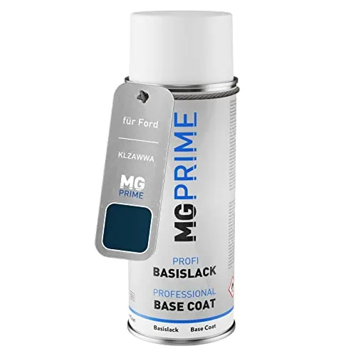 MG PRIME Autolack Spraydose für Ford KLZAWWA / PNKLZ0 / KL Dark True Blue/Torinoblau Basislack Sprühdose 400ml